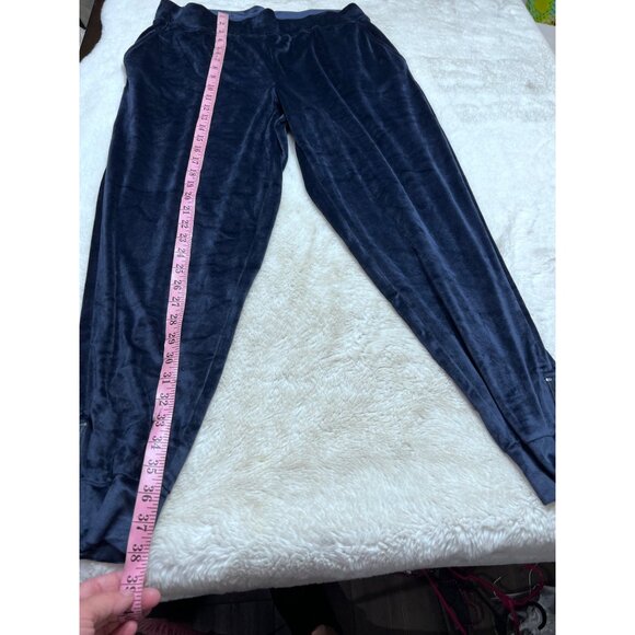 Any Body Velvet Navy Blue Joggers With Zippered Ankles & Pockets By AnyBody Size - Picture 6 of 6